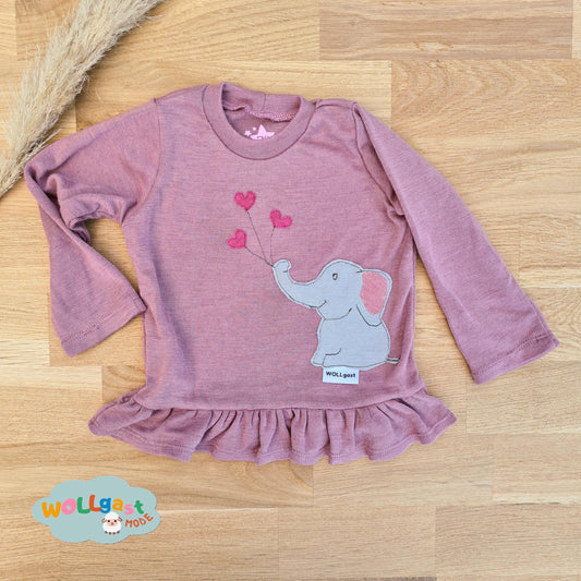 Rüschenshirt Elefant